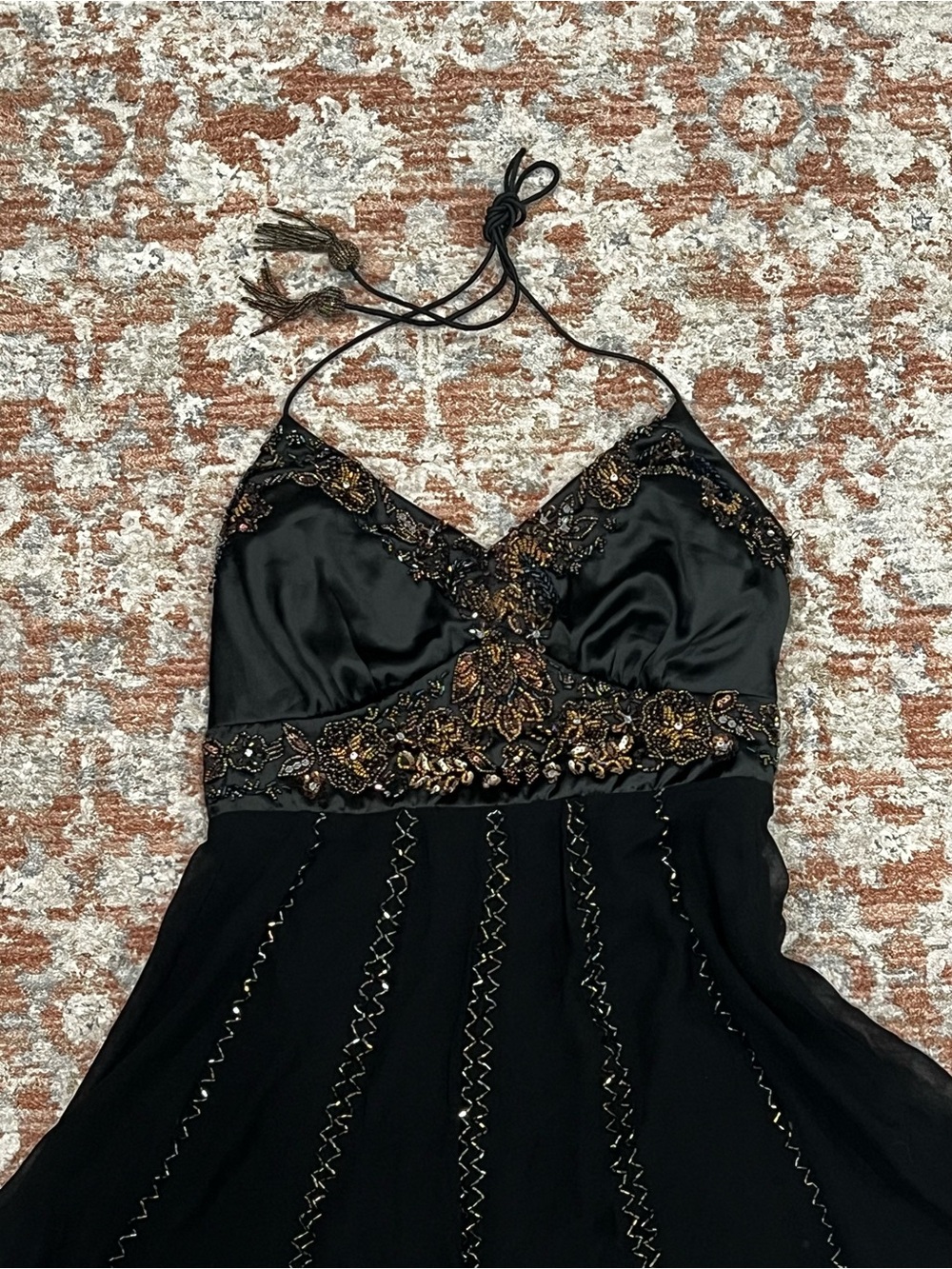 Mr K 100% Silk Beaded Halter Fairy Tank - Picture 6 of 12